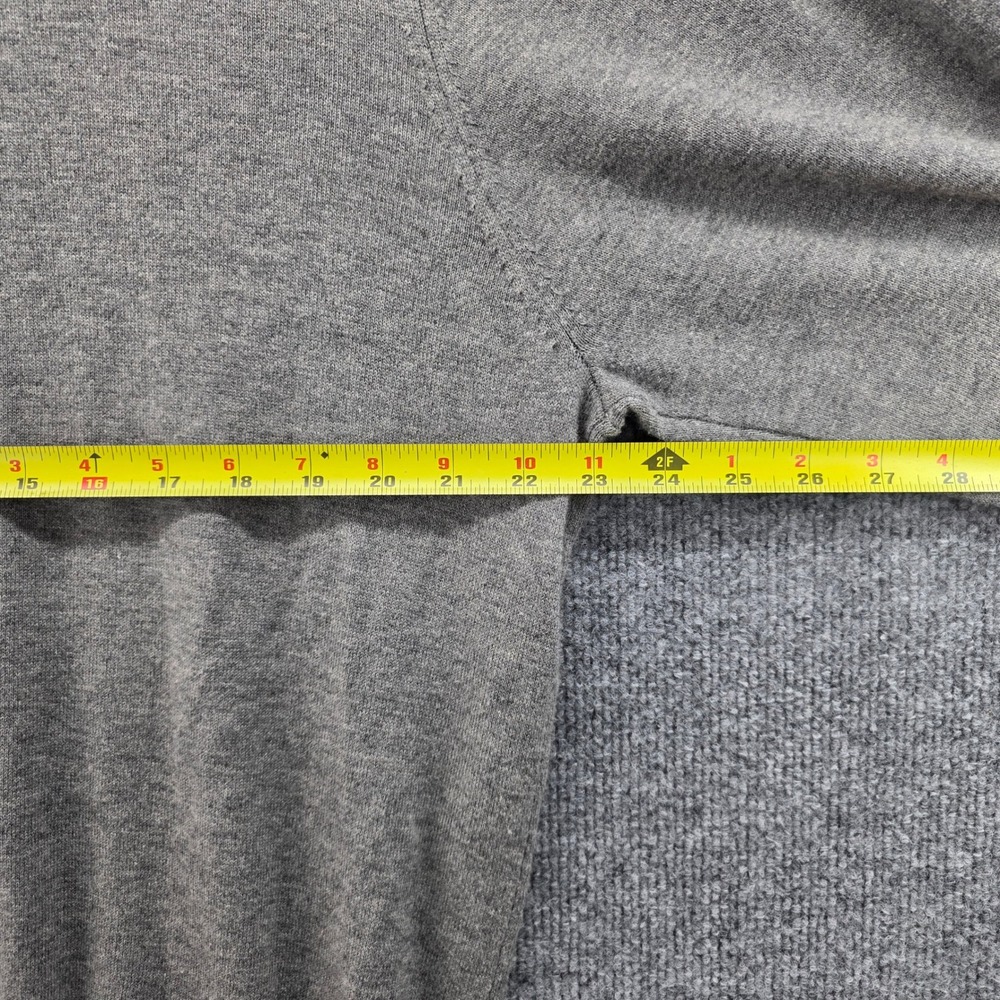 Peter Millar Mens XL Grey Merino Wool Cotton Blend Quarter Zip Sweater Mock Neck - Picture 5 of 7